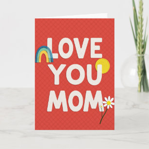 Love You Mum Quilted Art Card