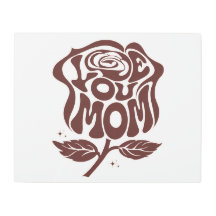 Love You Mum Rose Typography