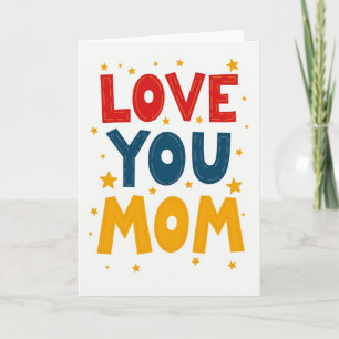 Love You Mum Stars Art Card