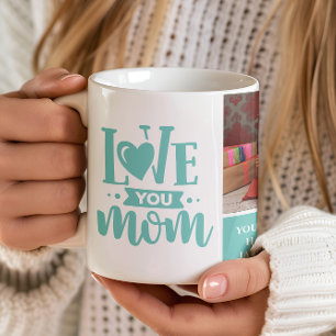 Love You Mum Teal Mother's Day Gift Coffee Mug