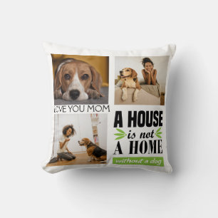 Love you mum…three photo collage and a dog quote cushion