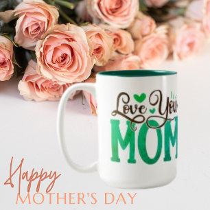 Love You Mum Typography Mother's Day Mug