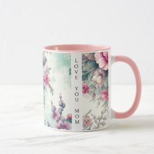 Love You Mum Watercolor Roses Mug