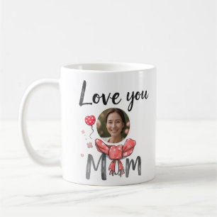 Love you mum with personalised pic coffee mug