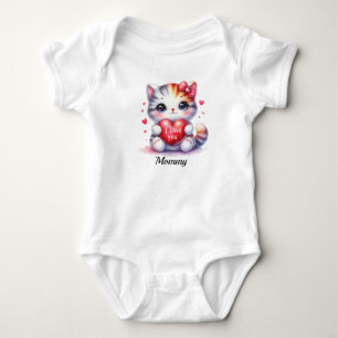 Love you mummy and daddy baby bodysuit