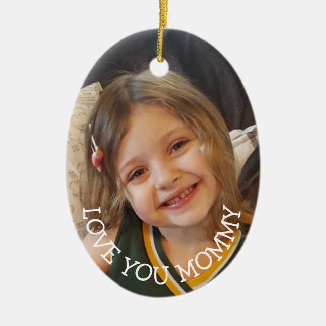 Love You Mummy, Christmas Gift for Mum Christmas Ceramic Ornament (Front)