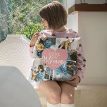 Love You 'Mummy' Custom Photo Collage Heart Cushion<br><div class="desc">Cute modern pillow for that special somone to let them know you love them. Featuring a 4 photo collage template, a centred pink heart that can be changed to any colour with the text 'LOVE YOU' Mummy and name/s. This pillow makes the perfect gift for moms, grandmas, aunties, sisters or...</div>