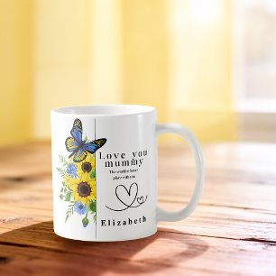 Love You Mummy Personalised Floral Mug