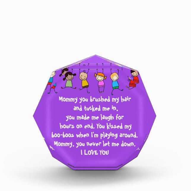 Love you mummy photo block (Front)