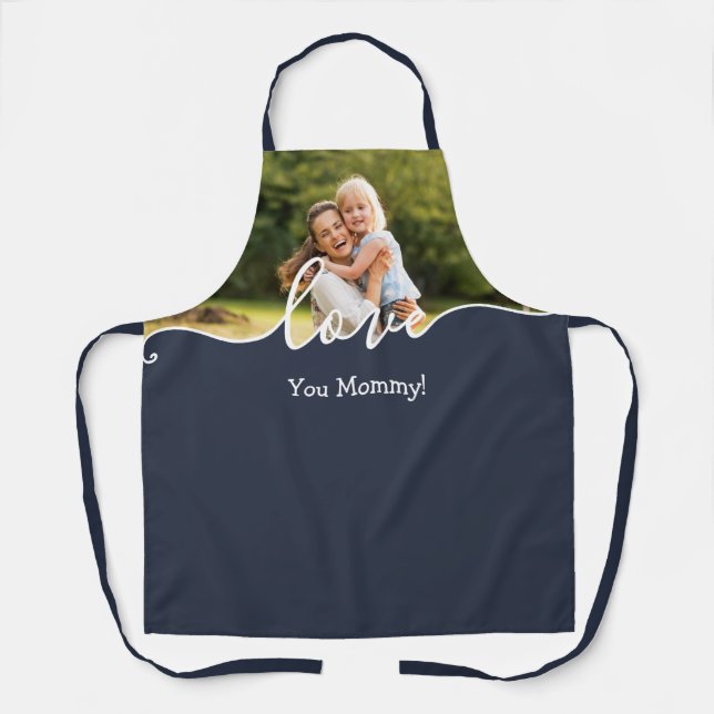 Love You Mummy Script Photo Apron (Front)