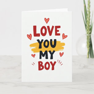Love You My Boy Greeting Card