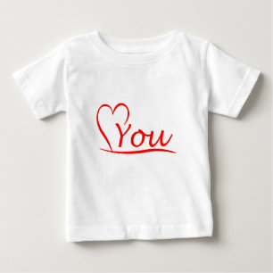 Love You, my heart is always open to you Baby T-Shirt