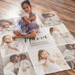 Love You Nana 8-Photo Fleece Blanket<br><div class="desc">This personalised photo collage blanket gift is a touching and stylish way to show love and appreciation for nana. Featuring a collage of nine custom photos arranged in a clean grid layout, it beautifully captures precious memories with grandchildren. At the centre, elegant handwritten script typography reads "Love You Nana" along...</div>