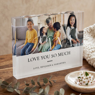 Love You Nana Grandkids Collage Personalised Gift Photo Block