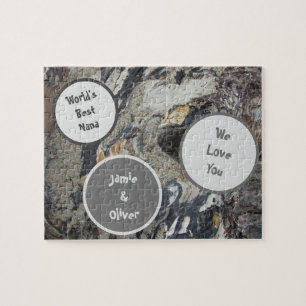 Love You Nana Nature Photo Marbled Driftwood Jigsaw Puzzle