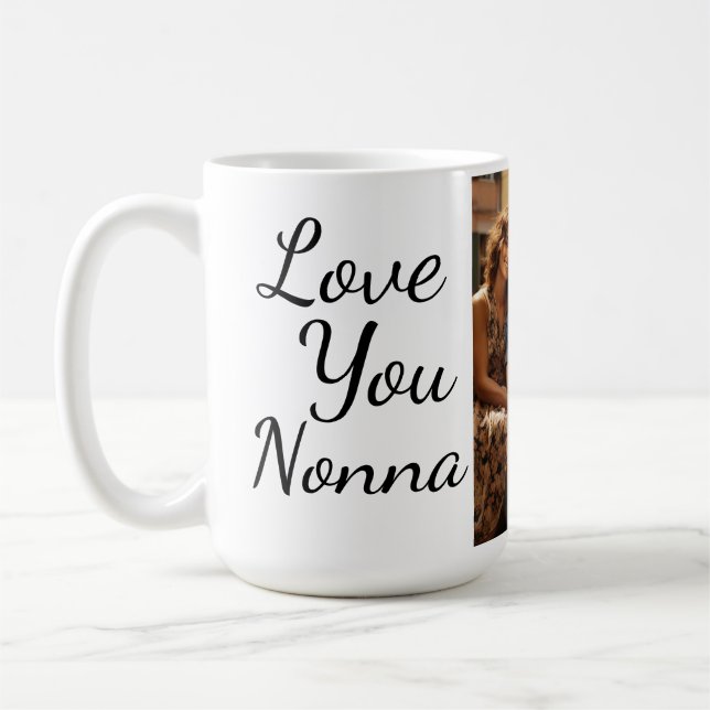 Love You Nonna/Nanna Custom Photo  Coffee Mug (Left)