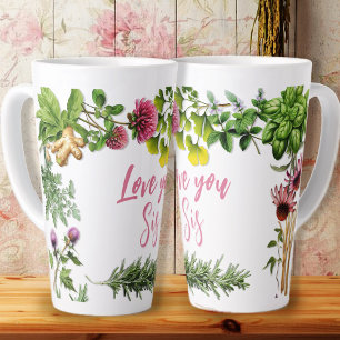 Love You Personalised Latte Mug With Herbs