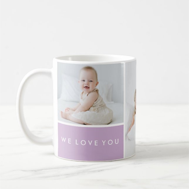 Love You Photo Collage Coffee Mug (Left)