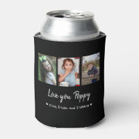 Love You Poppy 3 Photo Collage Black Custom