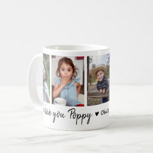 Love You Poppy Happy Father's Day 2023 5 Photo Coffee Mug