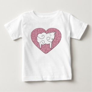 Love You Pun Heart with Sheep Shirt