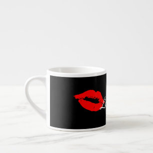 Love you Red Lips Kiss Espresso Coffee Mug Cup