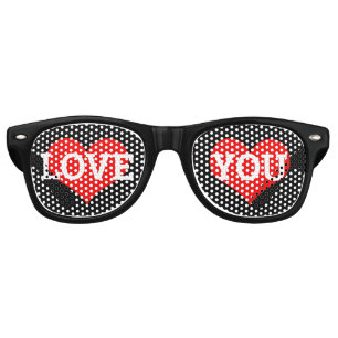 LOVE YOU retro Shades / Fun Party Sunglasses
