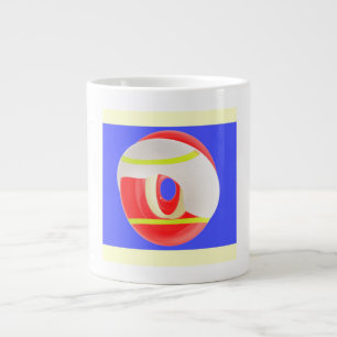 Love you Royal Blue with words Large Coffee Mug