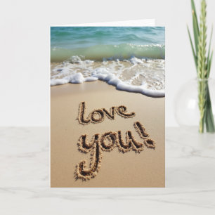 Love You Sand Message Card