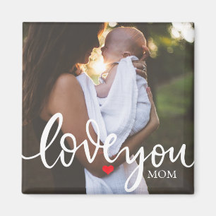 Love You Script Photo Magnet