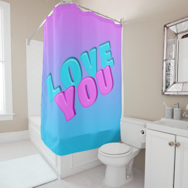 love you shower curtain (In Situ)