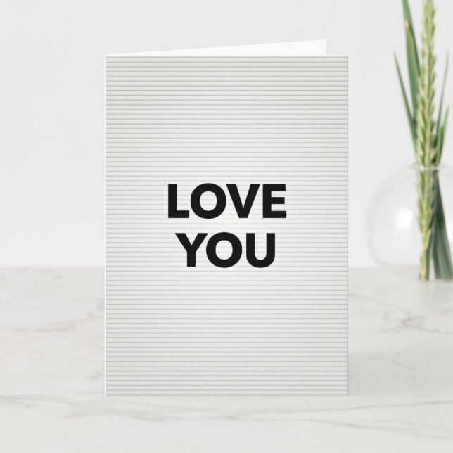Love You Simple Message Card (Front)