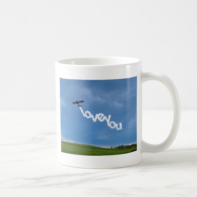 Love You Skywriting Coffee Mug (Right)