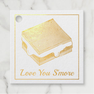 Love You S'more Marshmallow Campfire S'mores Favour Tags