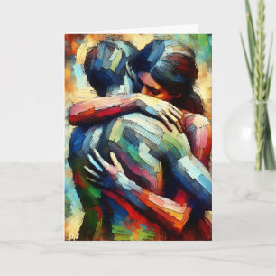 Love You So Much   Lover's Embracing  Card