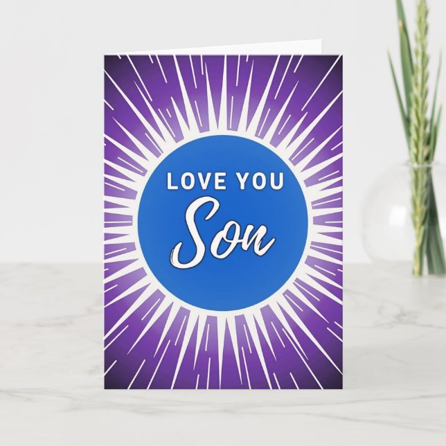 Love You Son Greeting Card (Front)