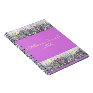 "Love You" Spiral Photo Notebook