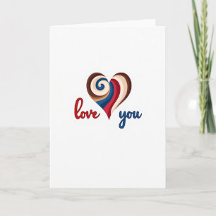 Love You Swirl Heart Card