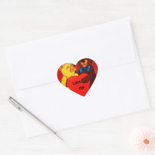 LOVE YOU TEDDY BEAR stickers