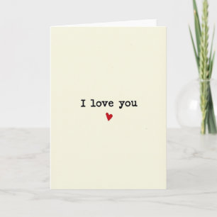 Love You Textured Heart Card