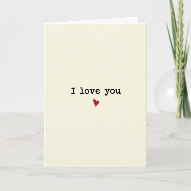 Love You Textured Heart Card (Front)