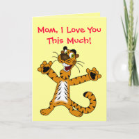 Love You This Much Cute Tiger Happy Birthday Mum