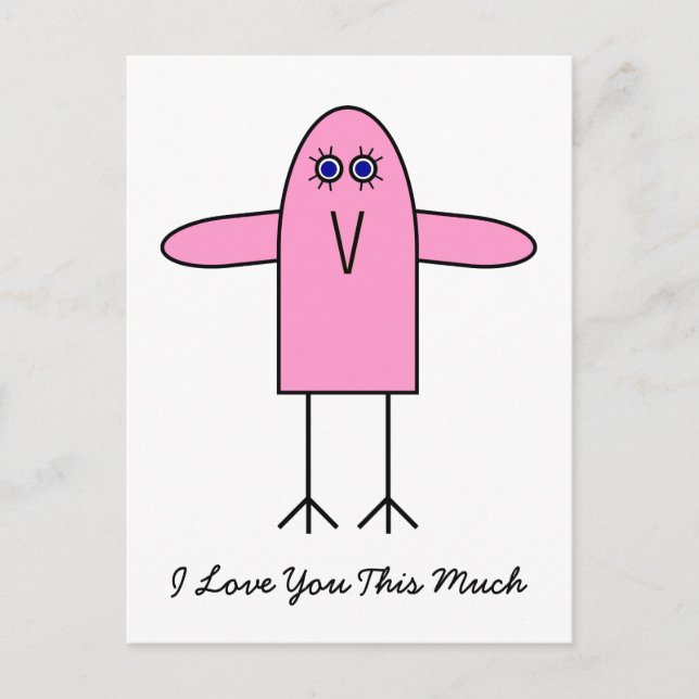 Love You This Much Postcard (Front)