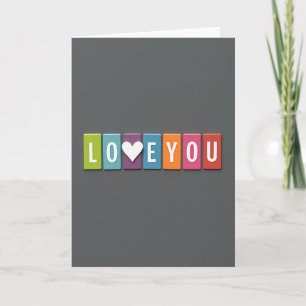 Love You Tiles Message Card
