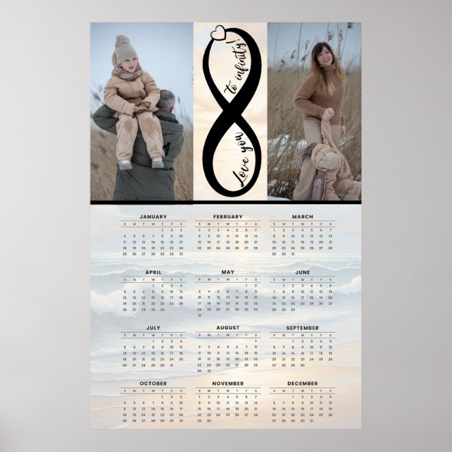 “Love you to infinity” – Custom Calendar Poster (Front)