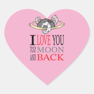 Love you to the..... Aufkleber Heart Sticker