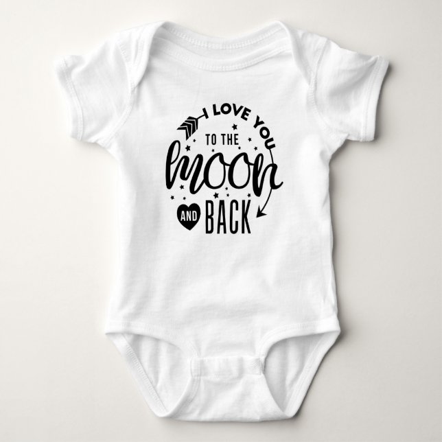 love you to the moon and back baby bodysuit (Front)