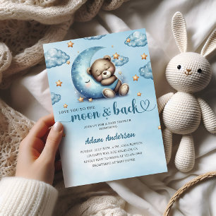 Love You to the Moon and Back – Baby Shower  Invitation