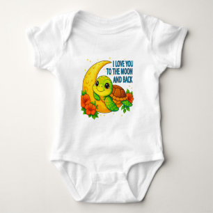 Love You to the Moon and Back Baby Turtle Bodysuit