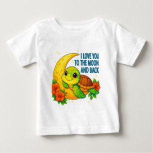 Love You to the Moon and Back Baby Turtle T-Shirt